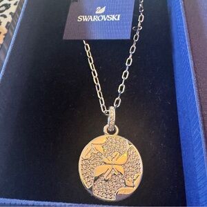 Swarovski Swan double sided diamanté necklace